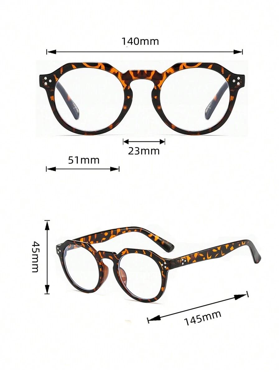 okulary zerówki animal print z etui
