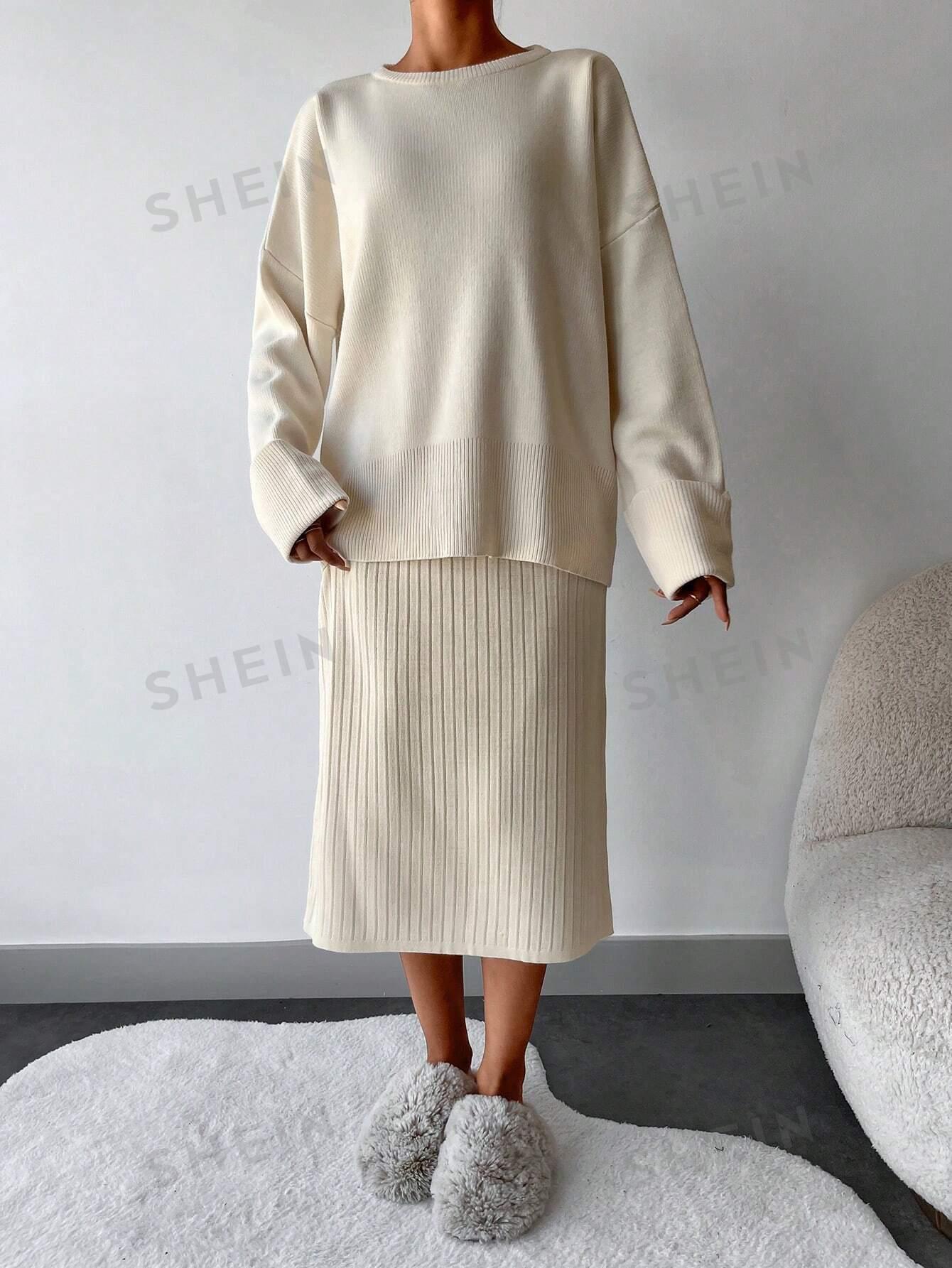 SWETER SPÓDNICA KOMPLET 