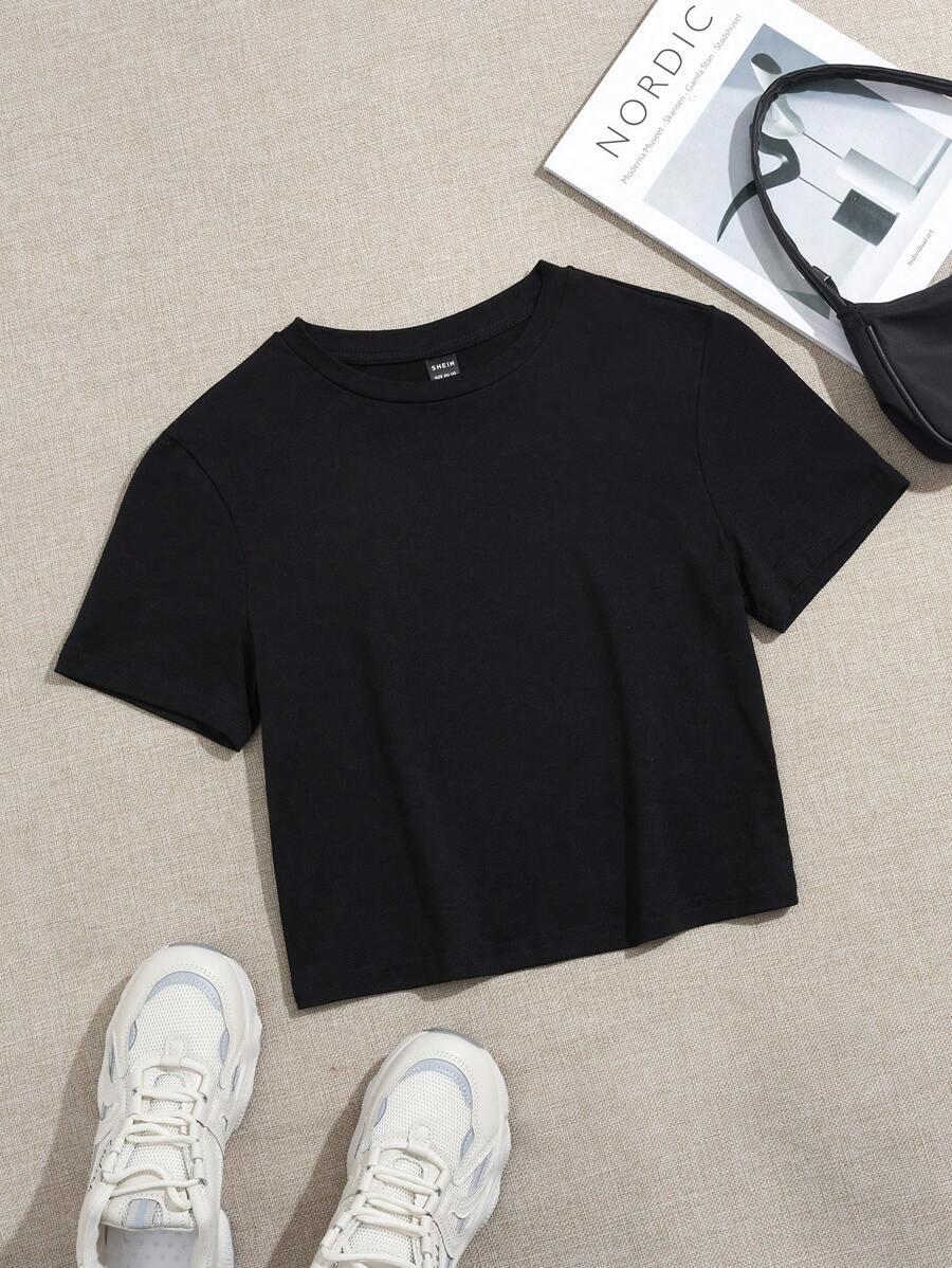 CZARNY T-SHIRT BASIC
