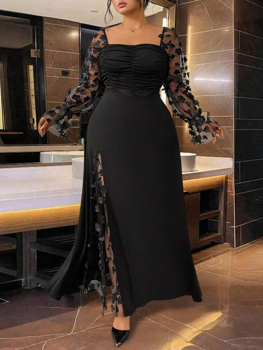 czarna maxi sukienka