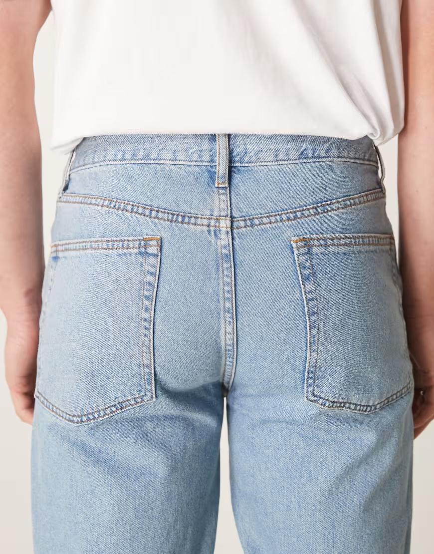 NIEBIESKIE SPODNIE JEANS PROSTE NOGAWKI