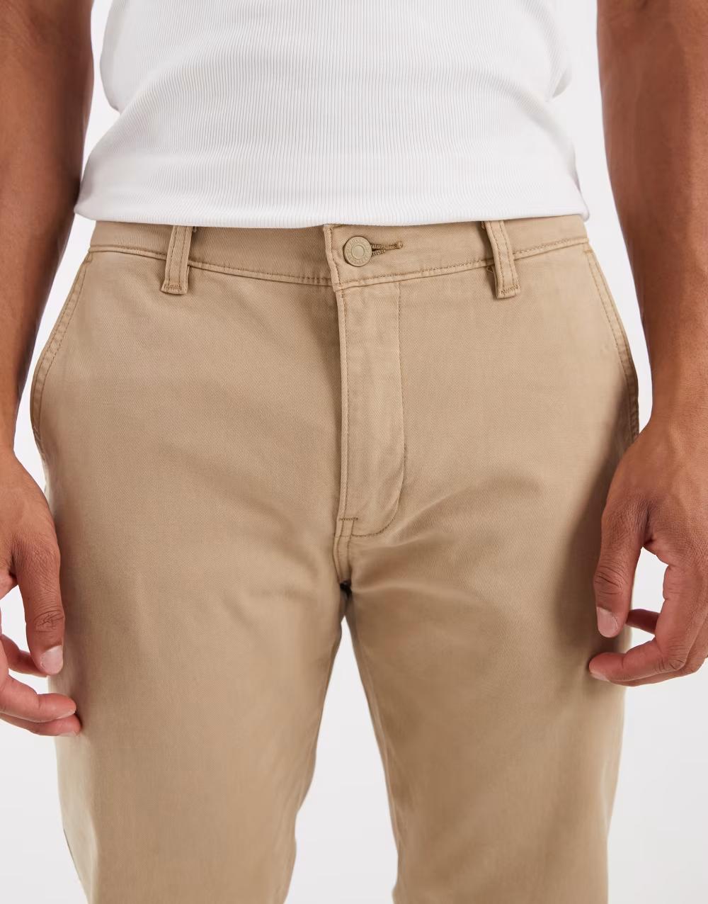 BEŻOWE SPODNIE JEANS KIESZENIE