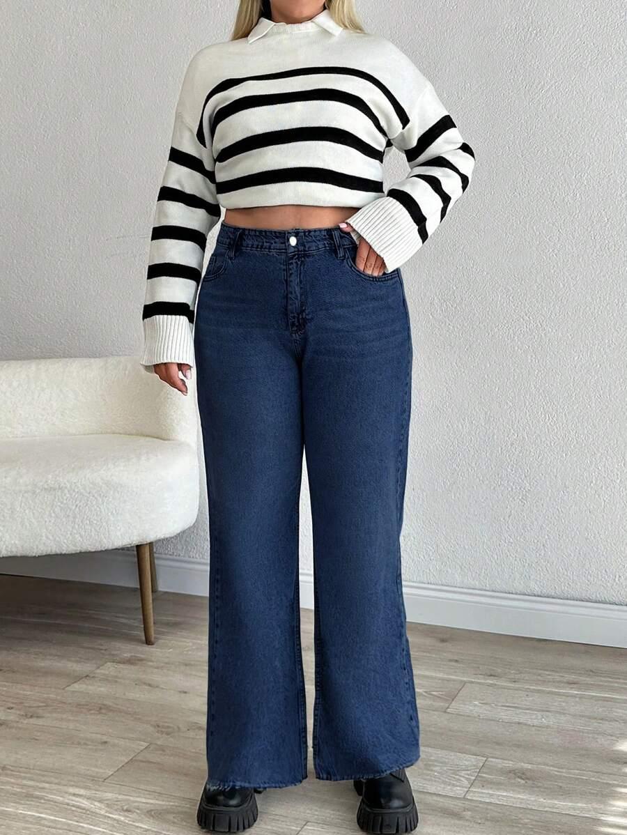 niebieskie spodnie jeans 
