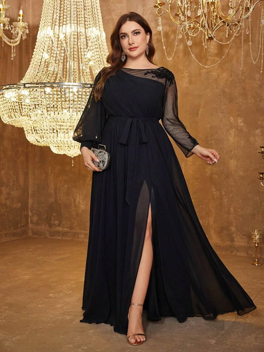 CZARNA MAXI SUKIENKA 