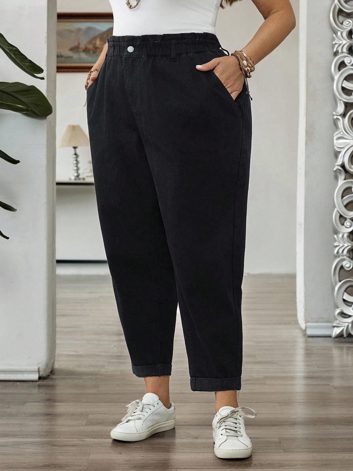 CZARNE SPODNIE casual