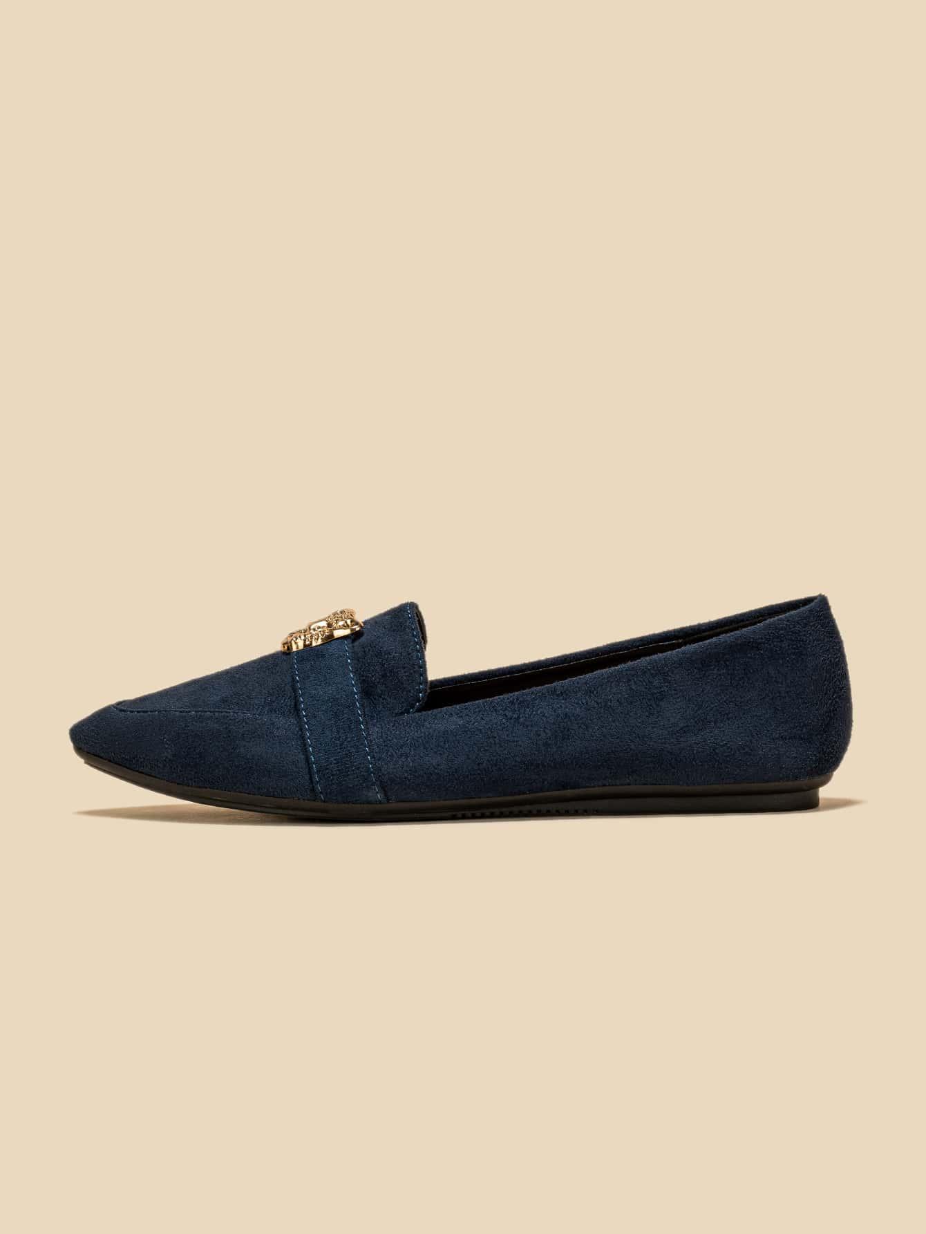 granatowe mokasyny casual 