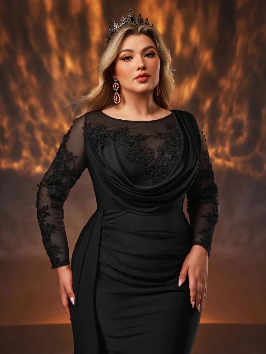 CZARNA MAXI SUKIENKA
