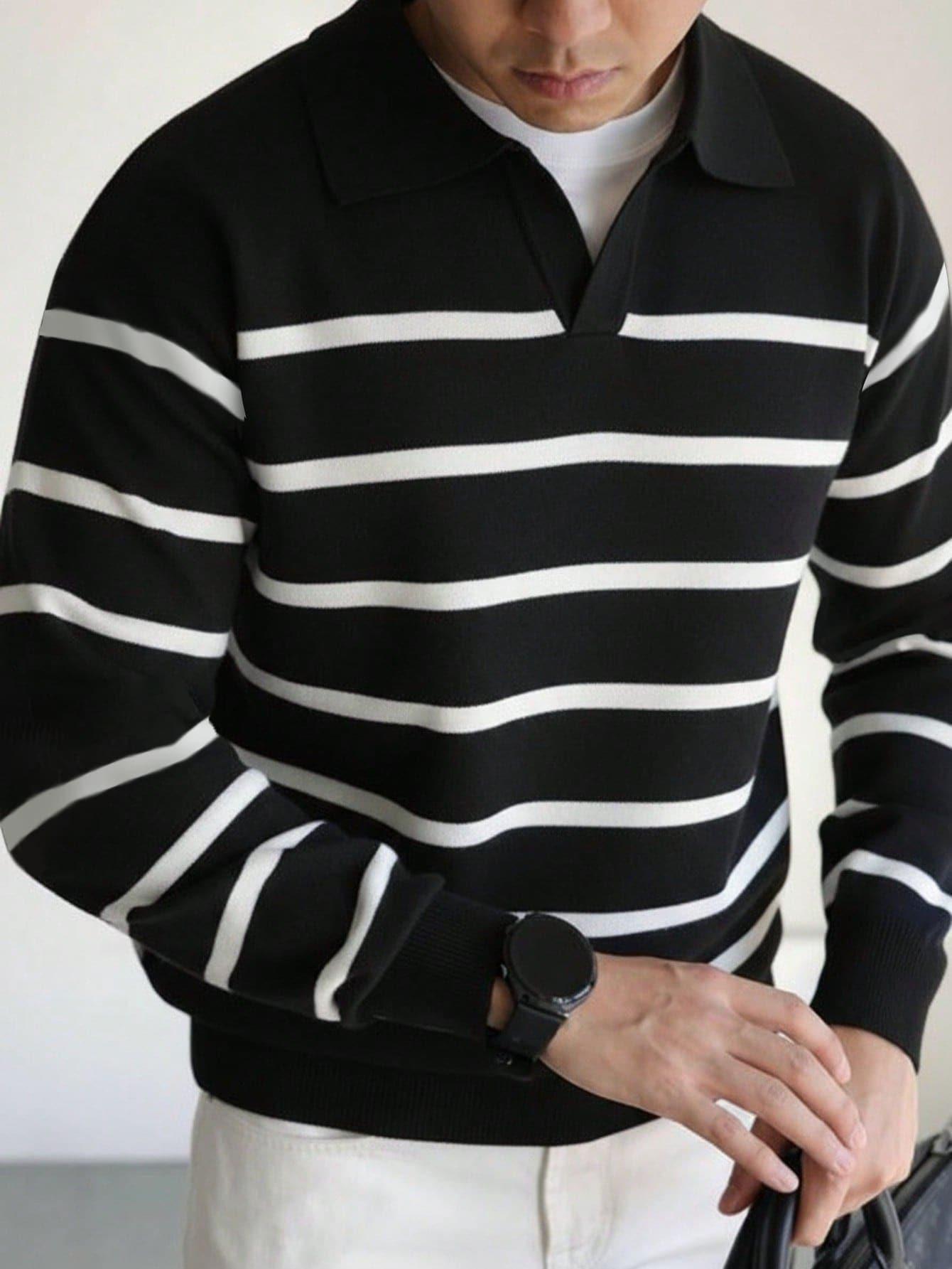 sweter w paski