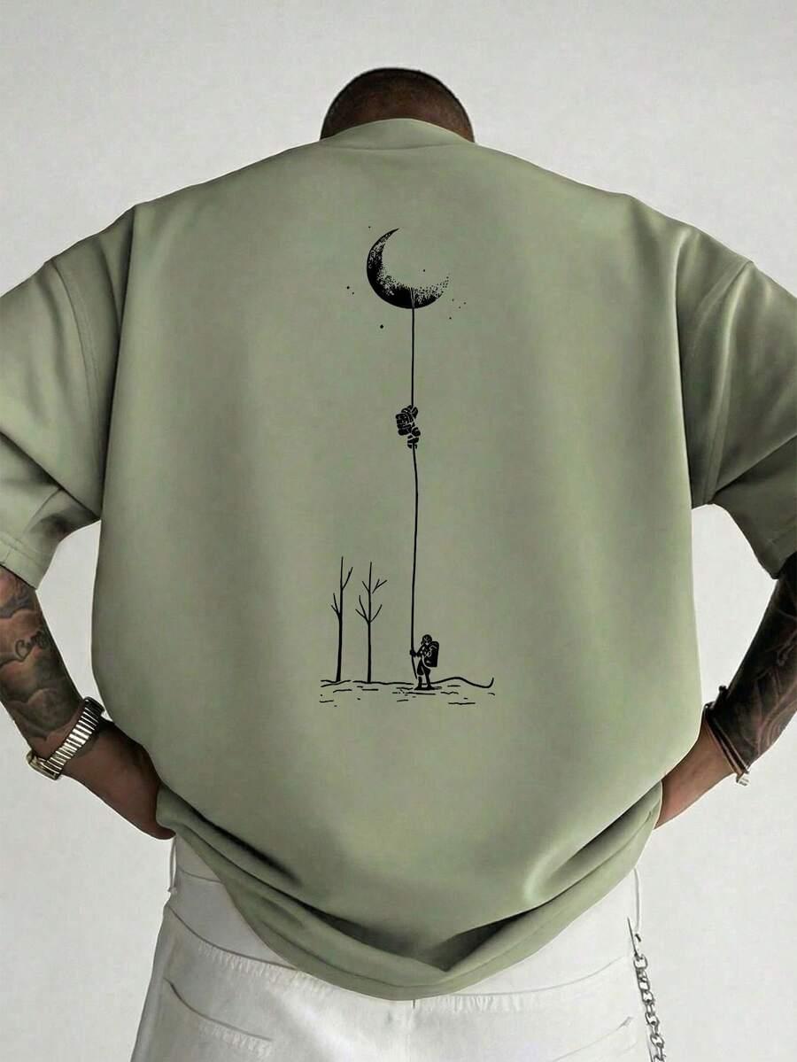 zielony t-shirt print