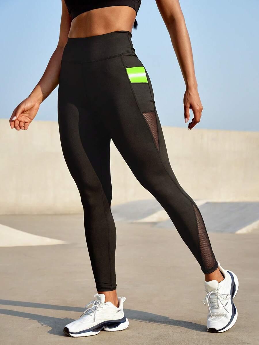 LEGGINSY Z SIATECZKOWYMI WSTAWKAMI