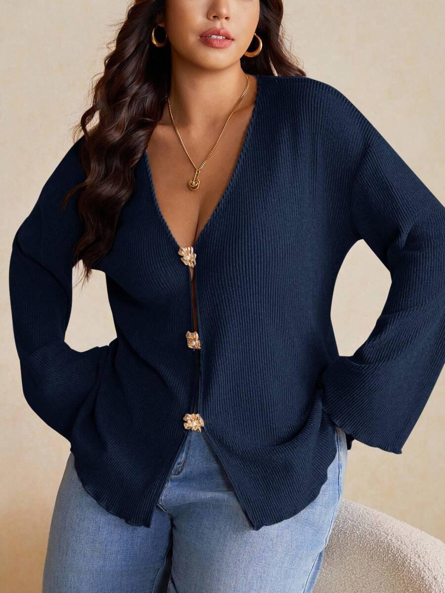 grantowy sweter prążki