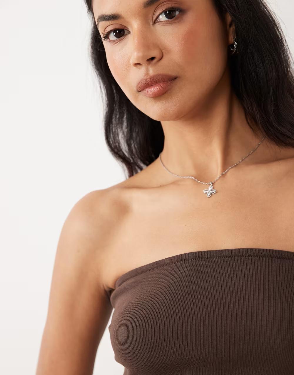 brązowy top bandeau