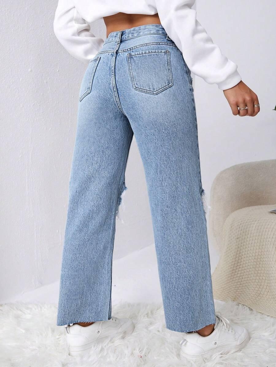 SPODNIE JEANS WYSOKI STAN