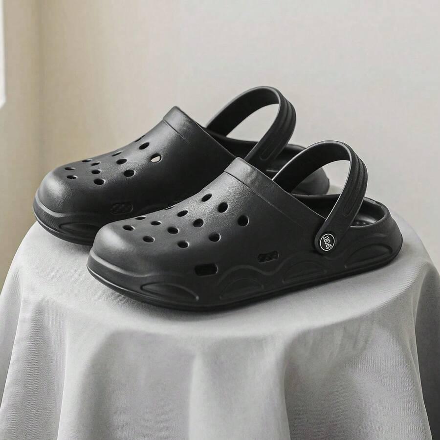 CZARNE klapki casual 
