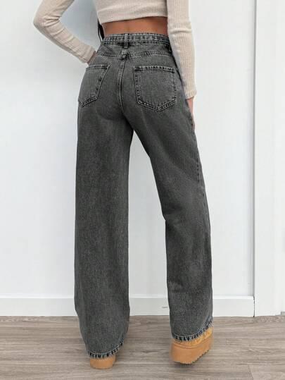 SZARE SPODNIE JEANS