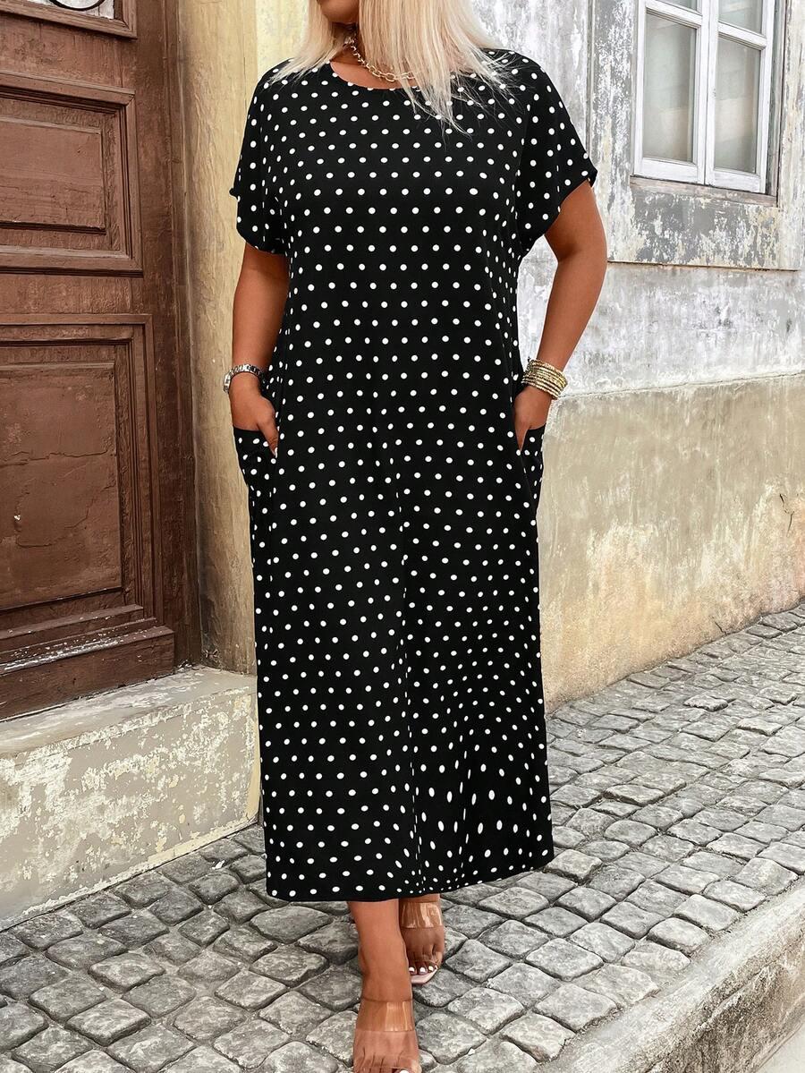 CZARNA MAXI SUKIENKA GROSZki