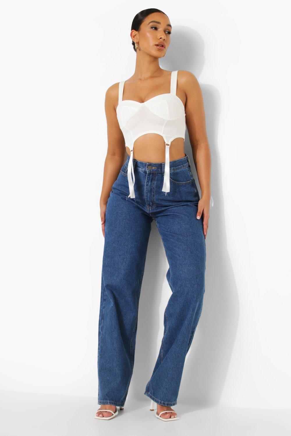 PROSTE SPODNIE JEANS WYSOKI STAN 