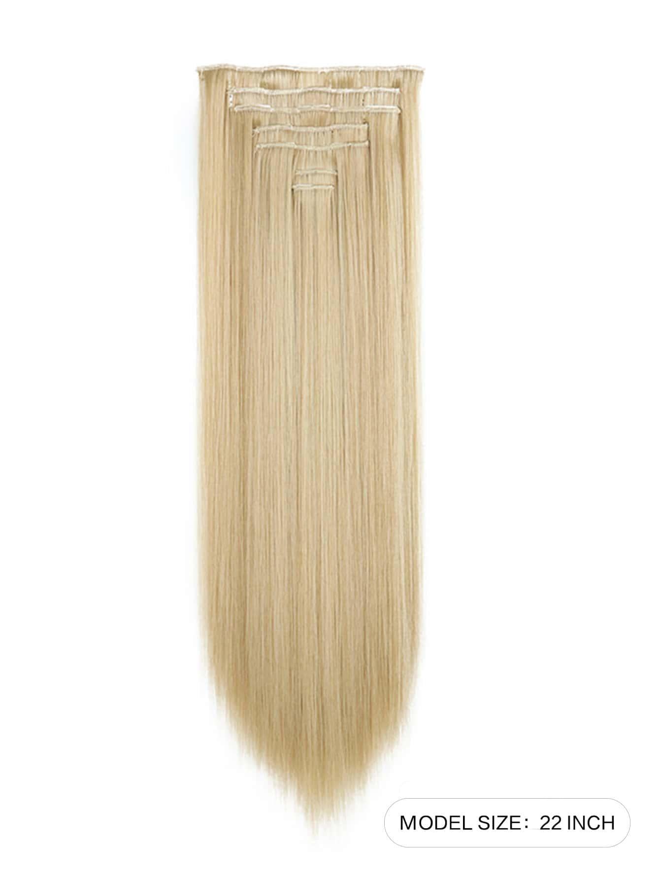 DOCZEPIANE PROSTE BLOND WŁOSY SYNTETYCZNE