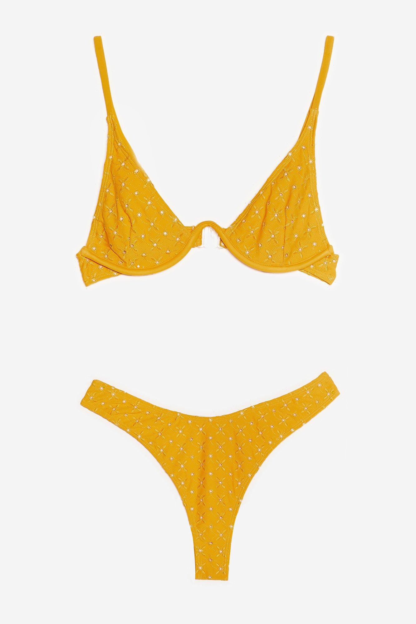 żółty komplet bikini