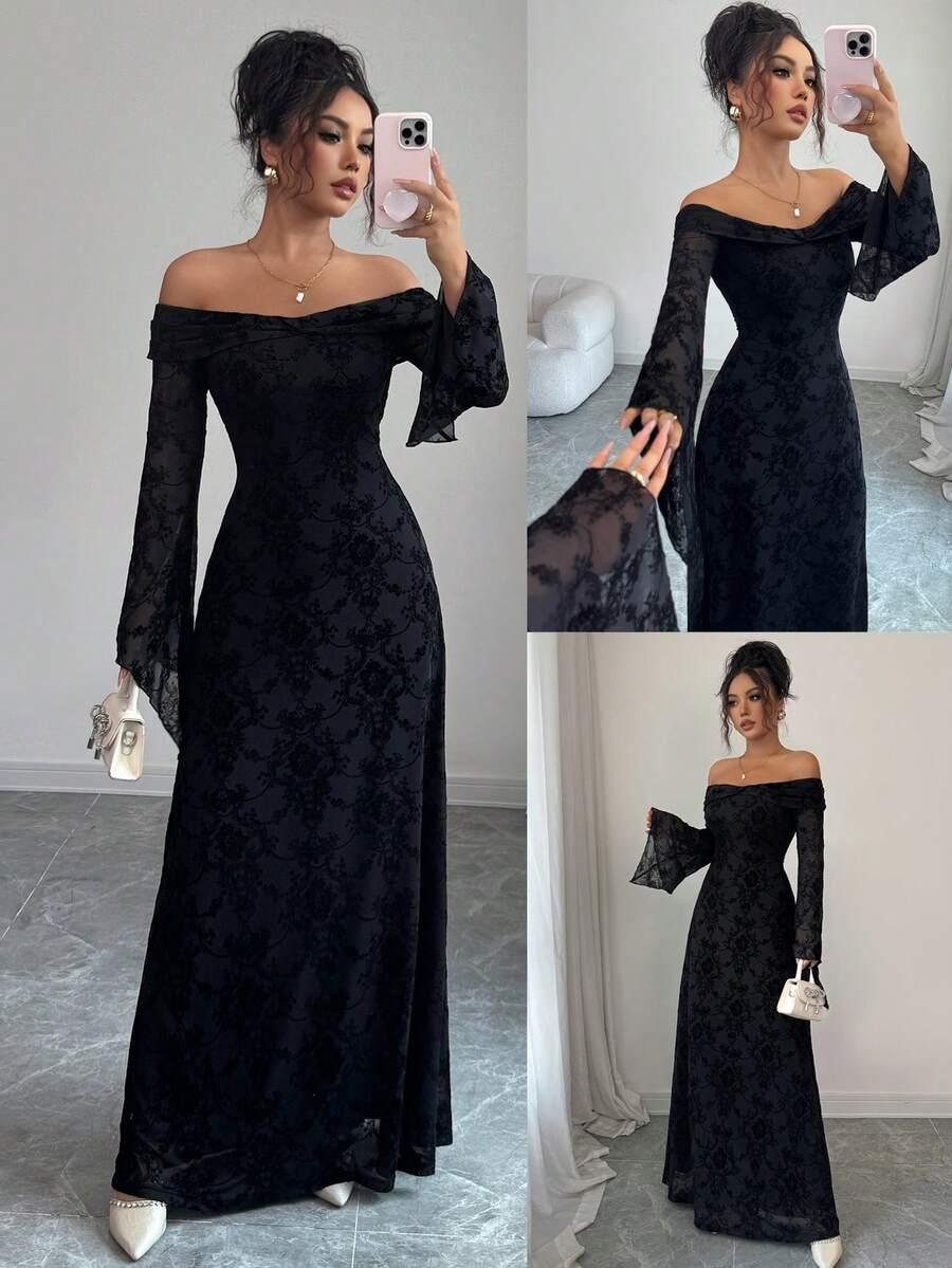 CZARNA MAXI SUKIENKA