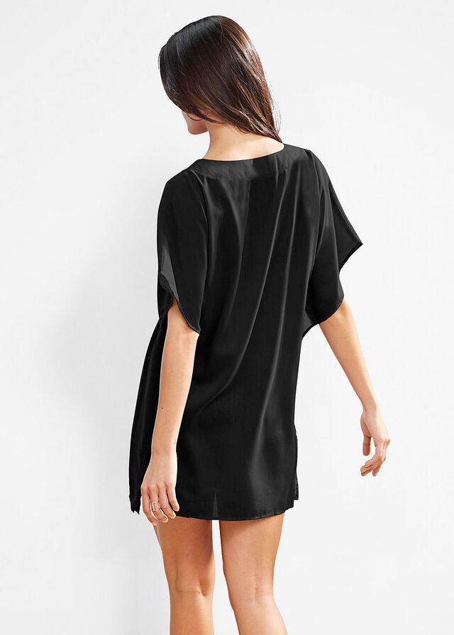 CZARNA TUNIKA V-NECK