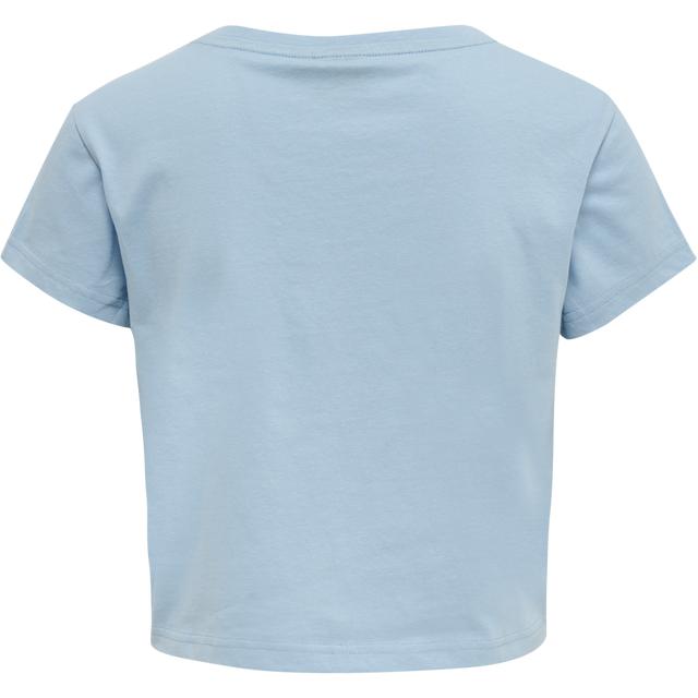niebieski krótki t-shirt logo