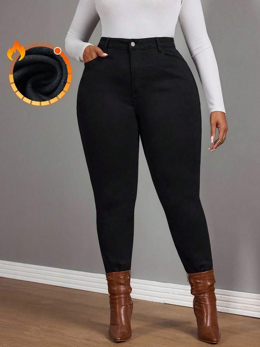 CZARNE SPODNIE JEANS