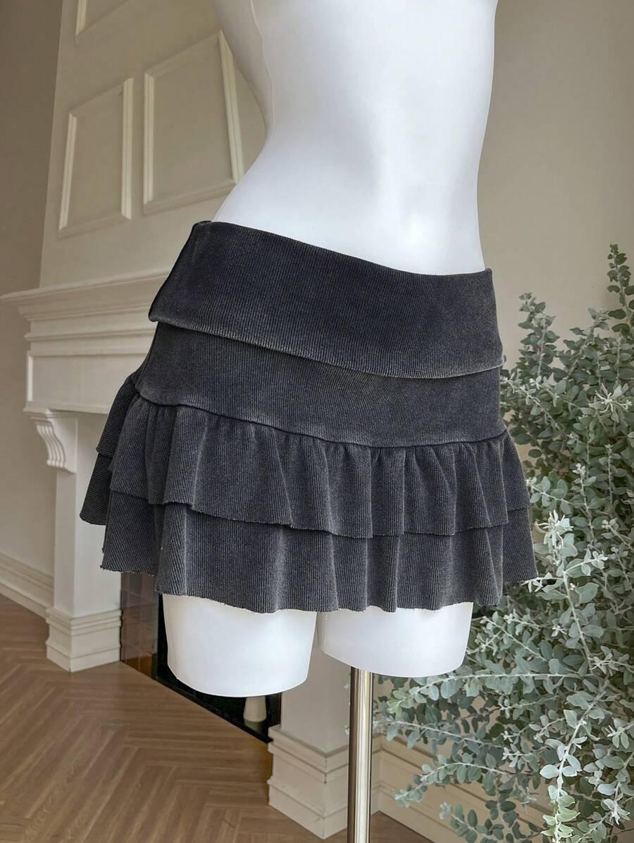 szara mini spódnica 