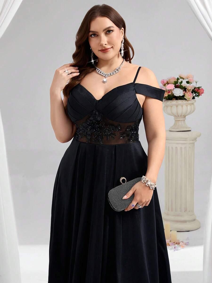 CZARNA MAXI SUKIENKA
