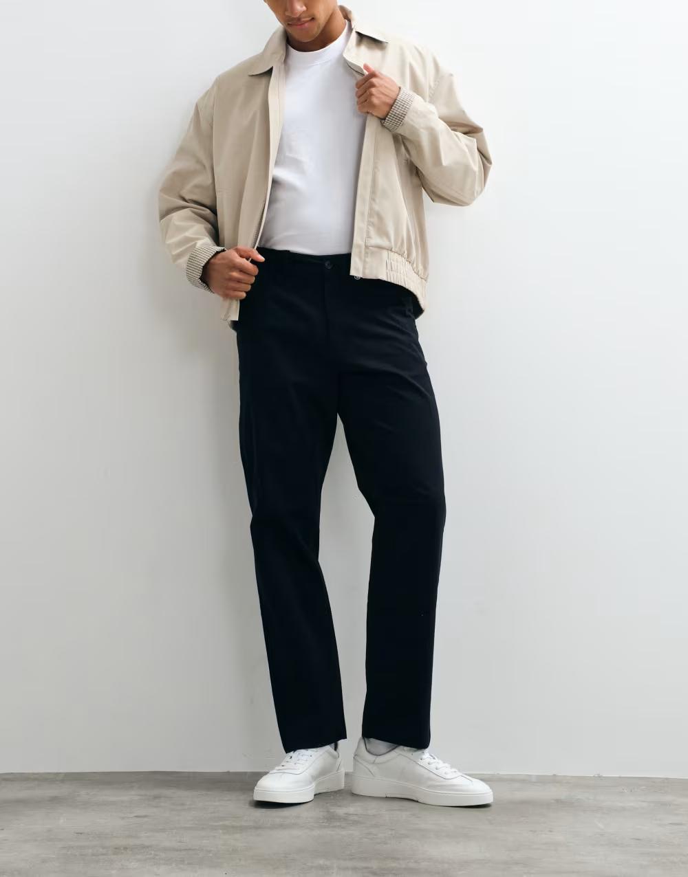 CZARNE PROSTE  SPODNIE JEANS