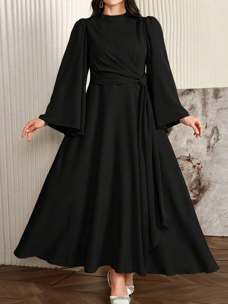 czarna maxi sukienka