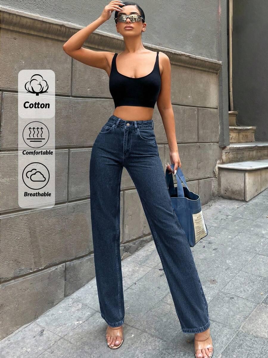 SPODNIE JEANS WYSOKI STAN