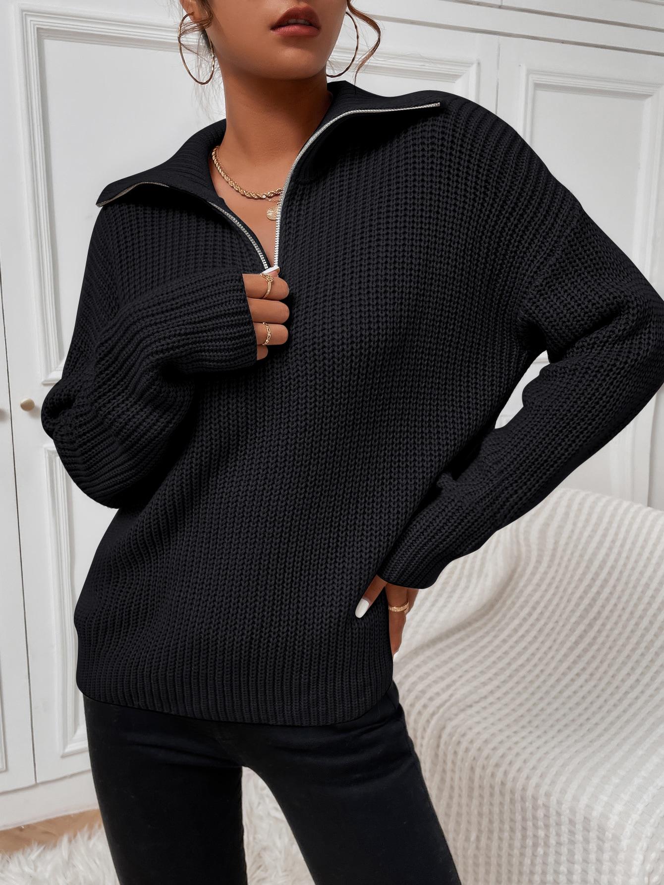 czarny SWETER zamek