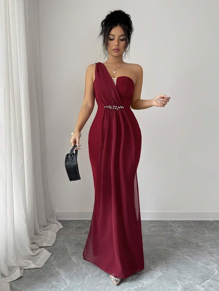 czerwona maxi sukienka