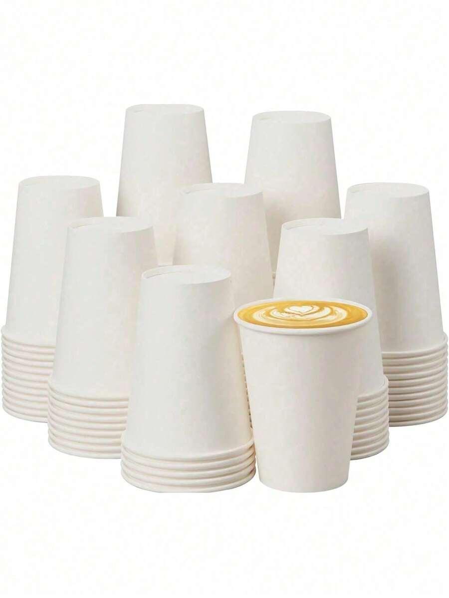białe papierowe kubki 10-pack 