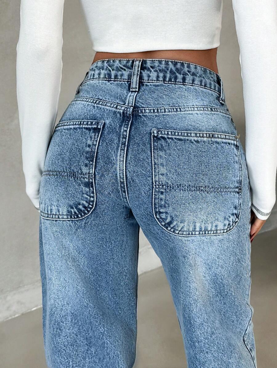 SPODNIE JEANS PROSTA NOGAWKA 