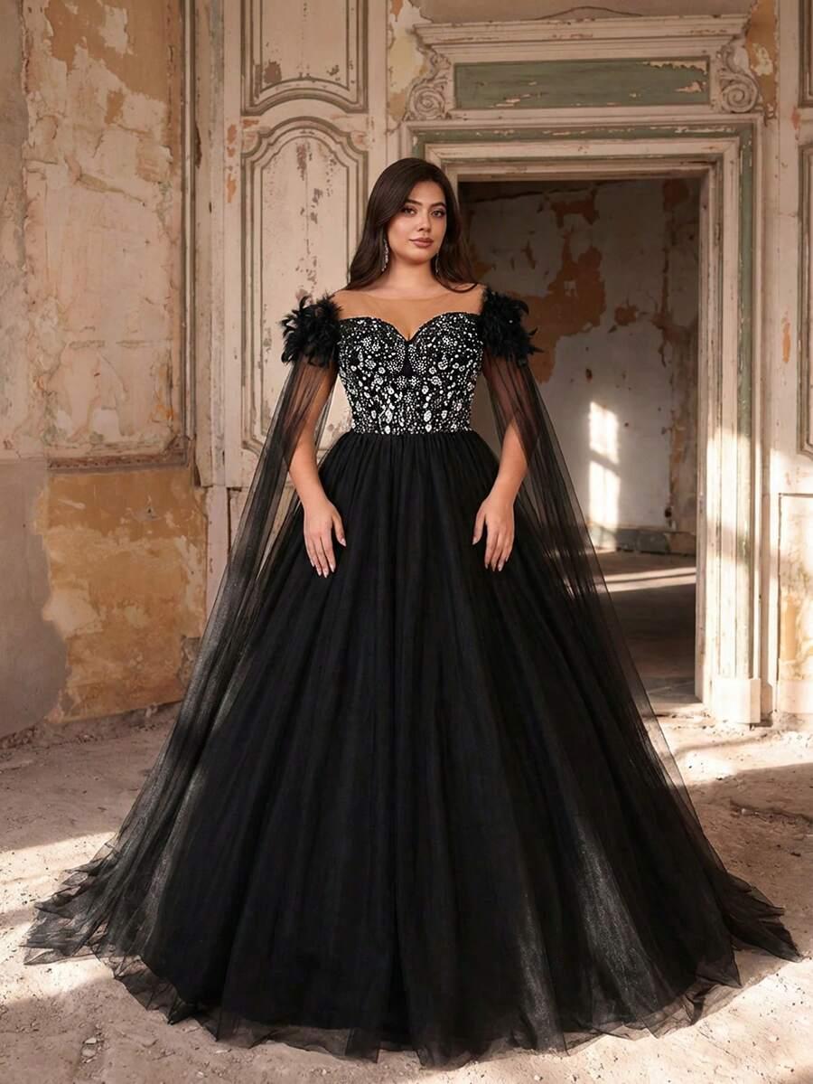 CZARNA MAXI SUKIENKA