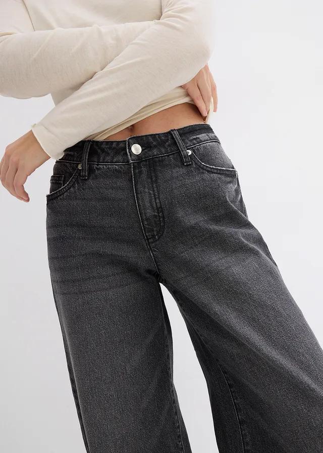 spodnie jeans szeroka nogawka