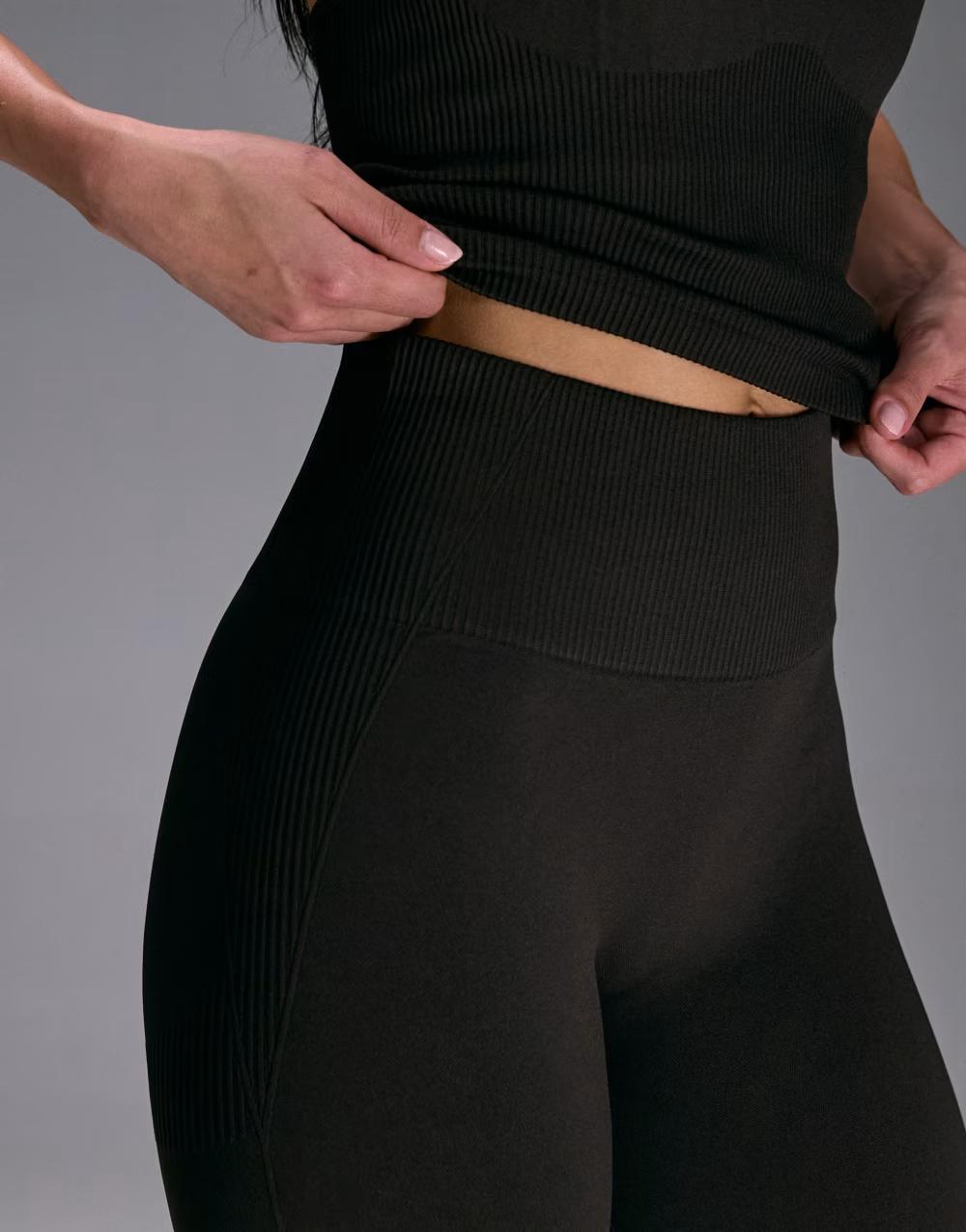 BRĄZOWE SPORTOWE LEGGINSY