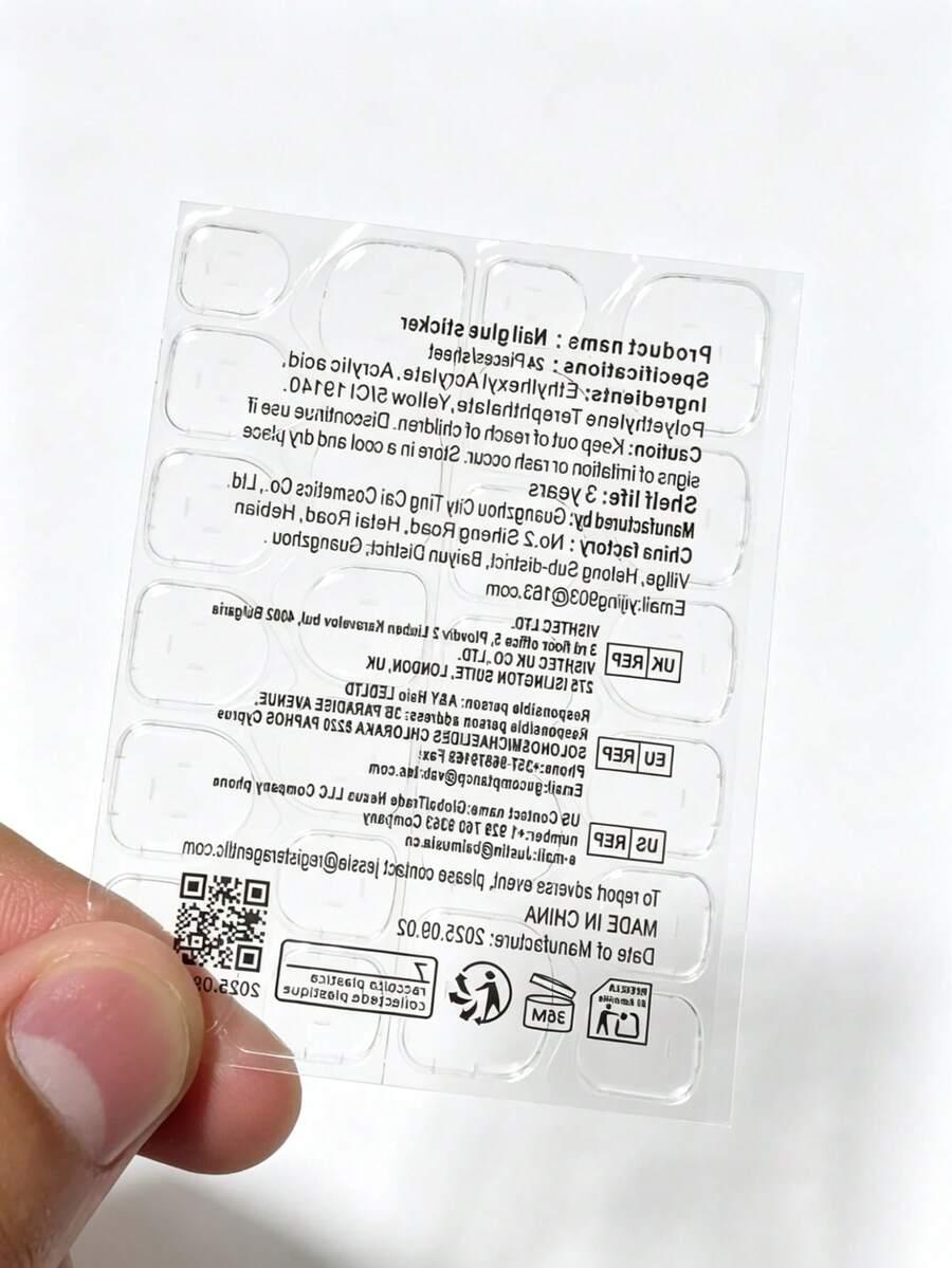 przezroczyste naklejki na paznokcie 12-pack