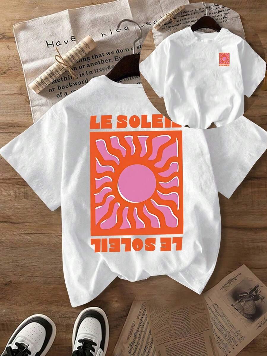 BIAŁY T-SHIRT NADRUK
