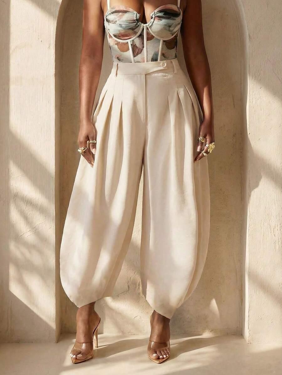 LETNIE ELEGANCKIE LUŹNE SPODNIE