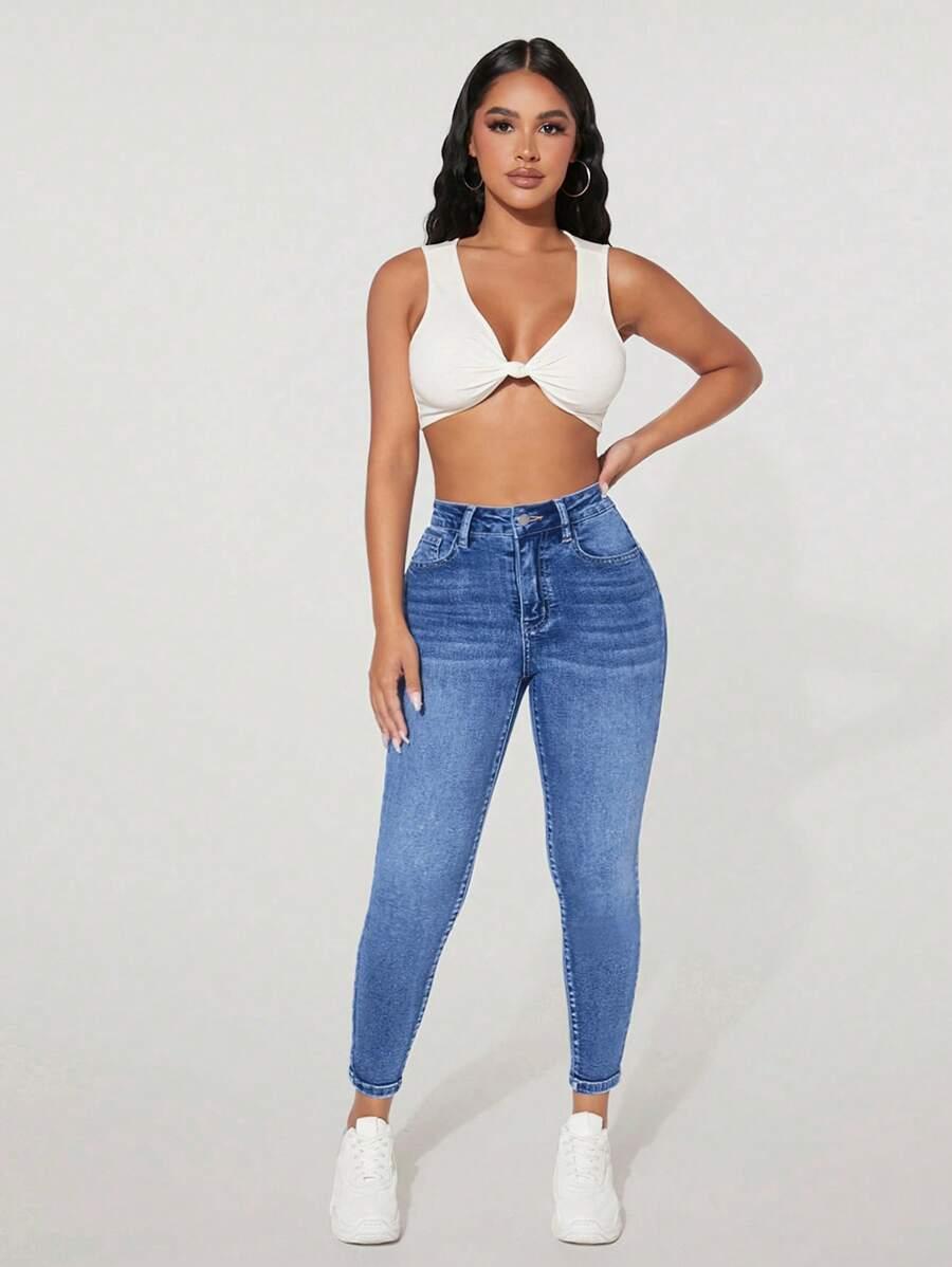 NIEBESKIE SPODNIE JEANS