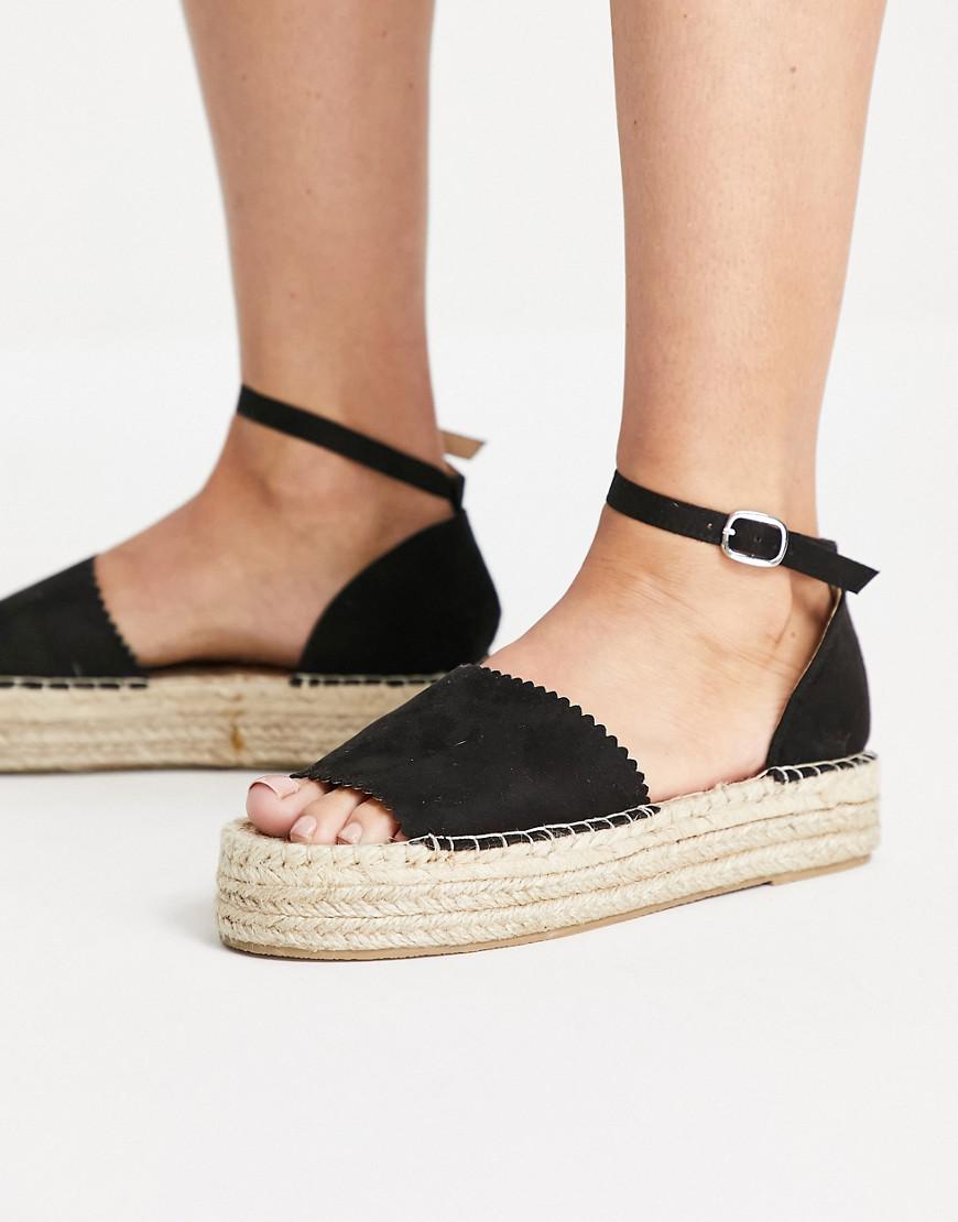 CZARNE ESPADRYLE PLATFORMA