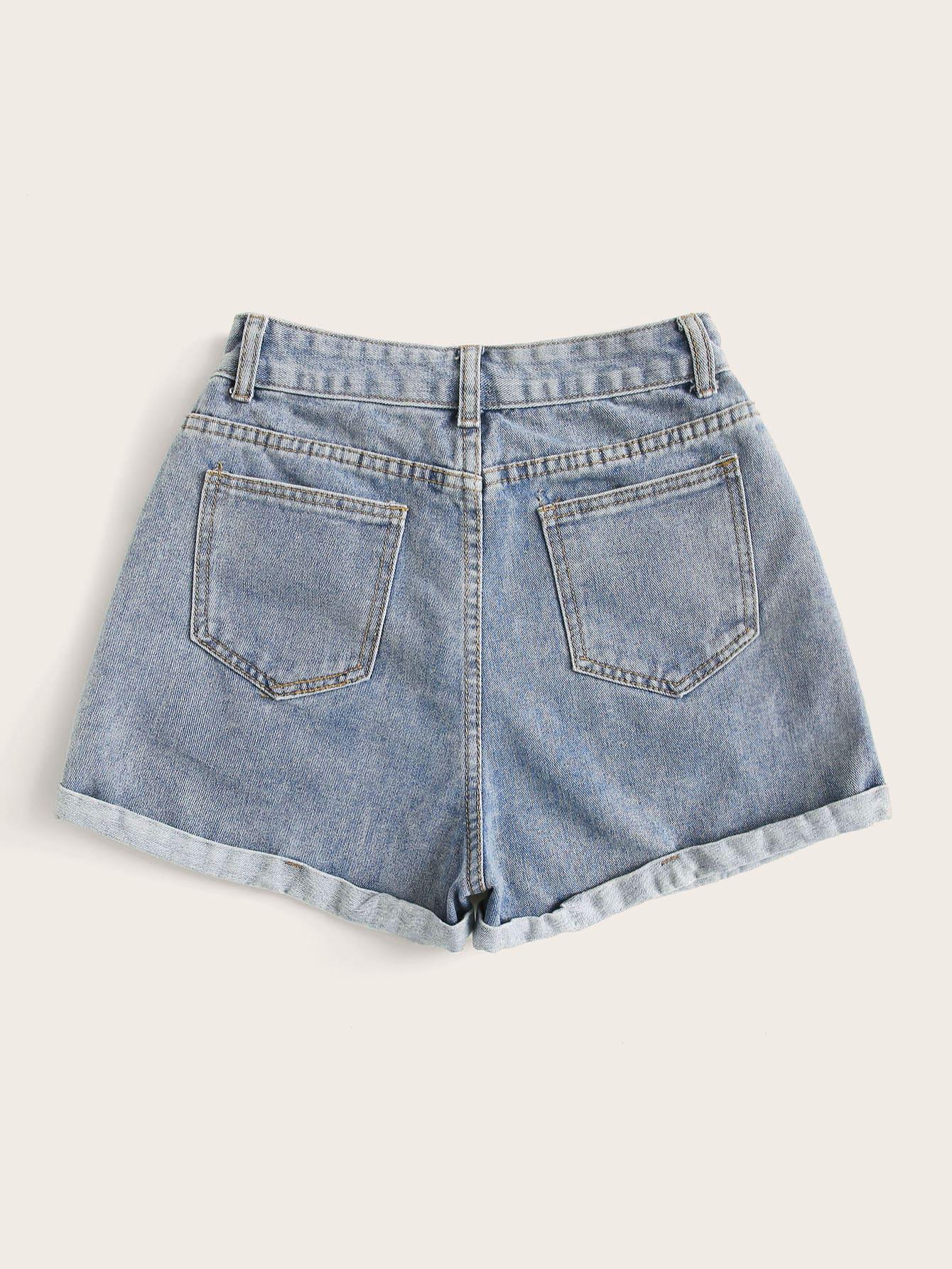 niebieskie SPODENKI JEANS