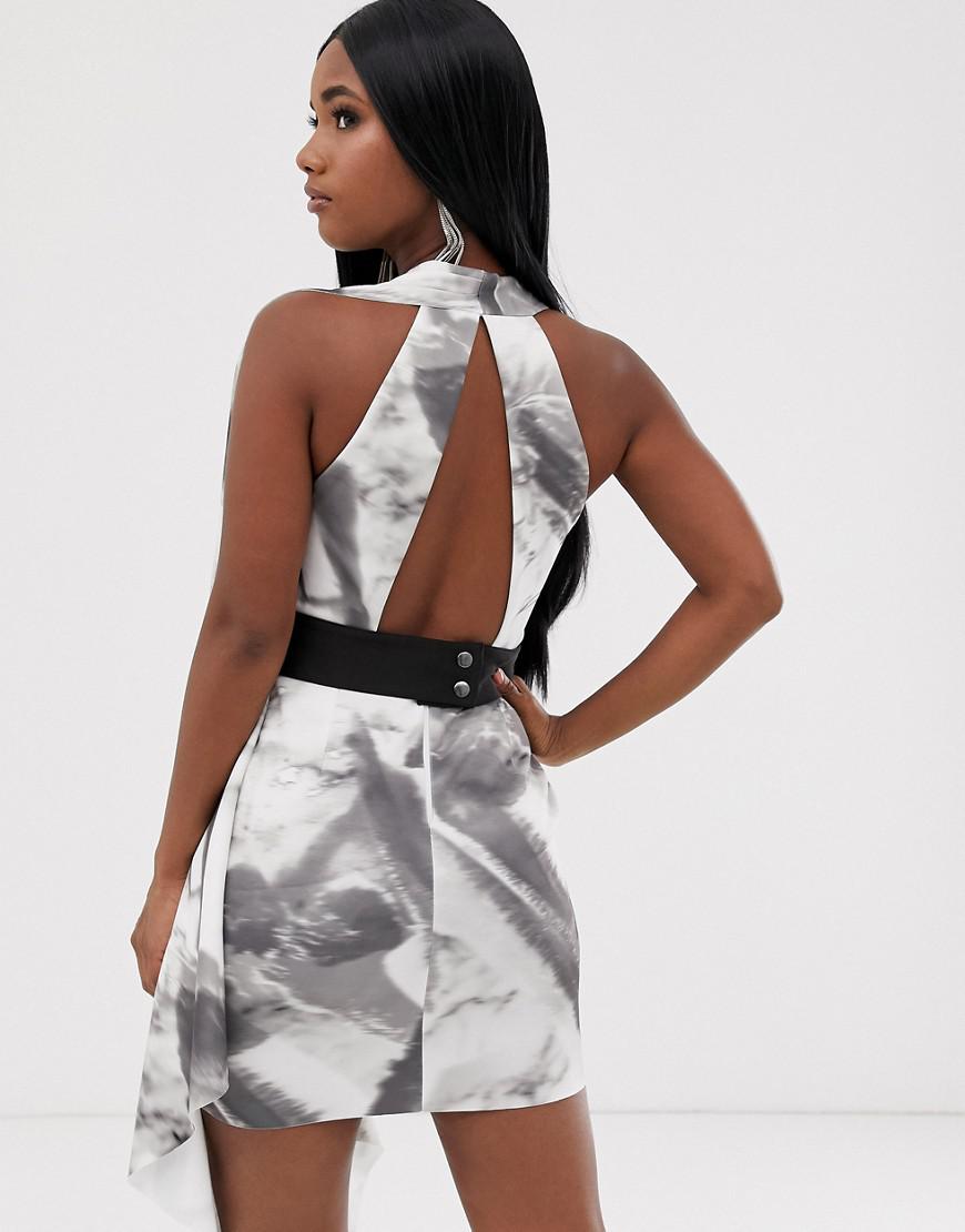 SUKIENKA V-NECK PRINT