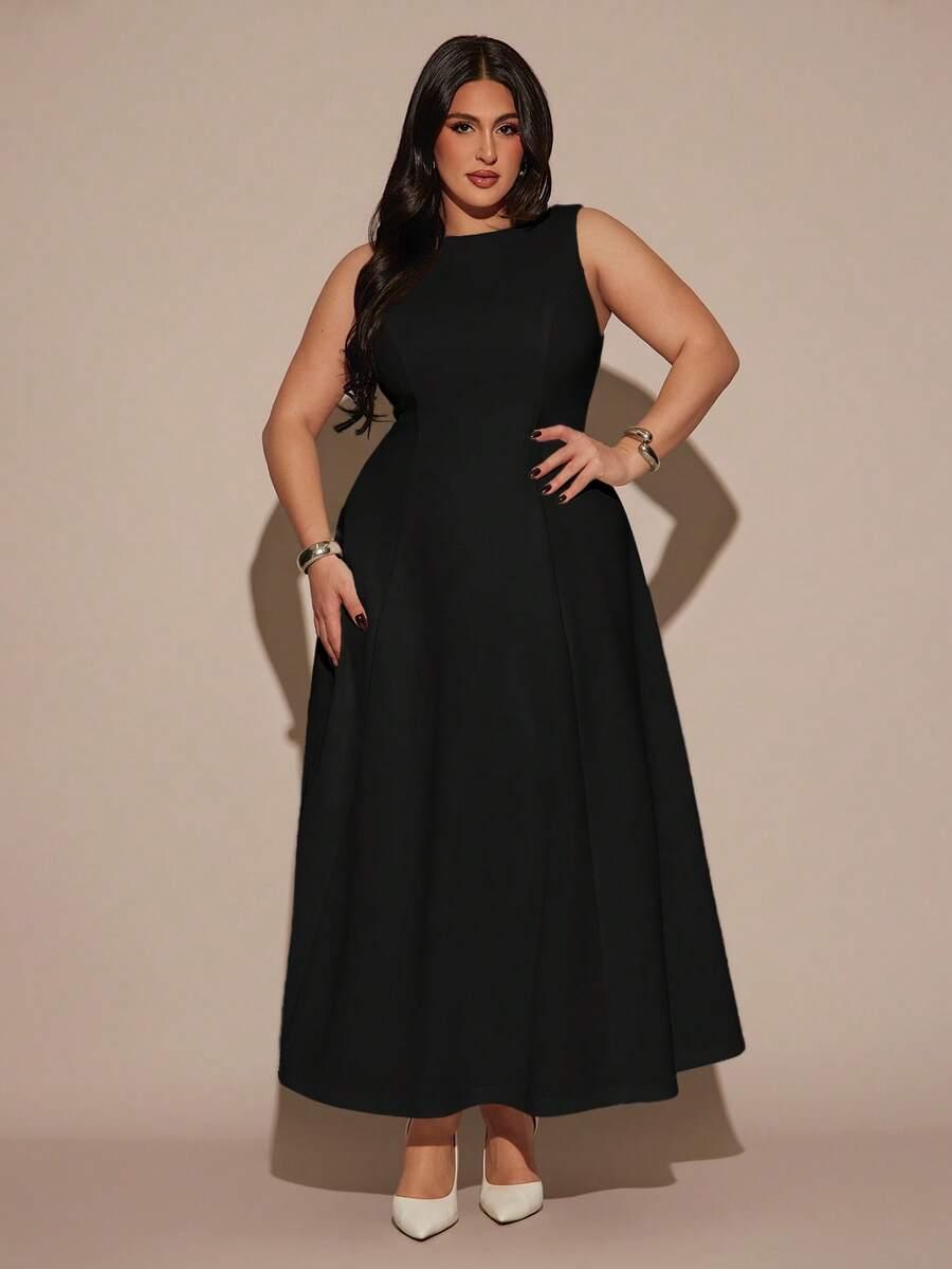 czarna maxi sukienka 