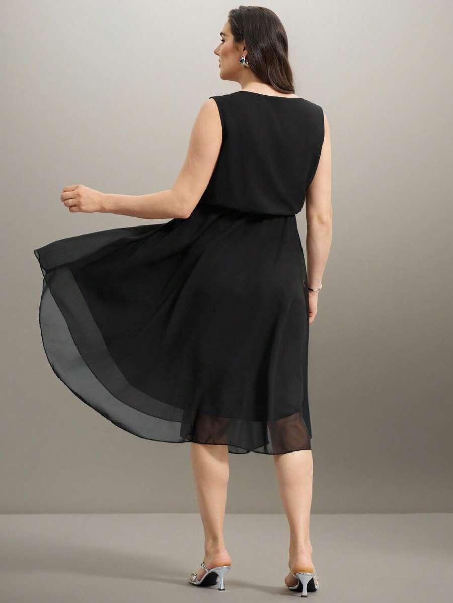SUKIENKA PLUS SIZE MIDI 