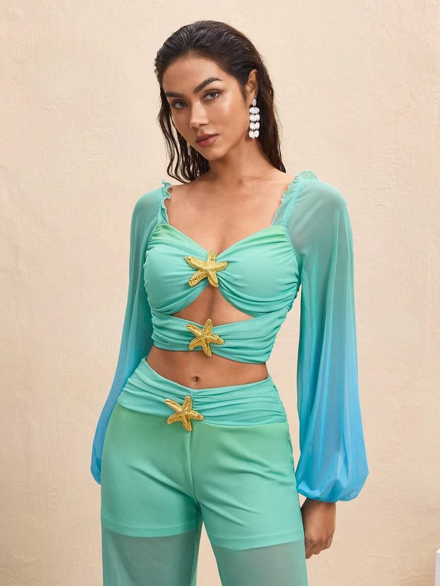 bluzka zdobienie ombre