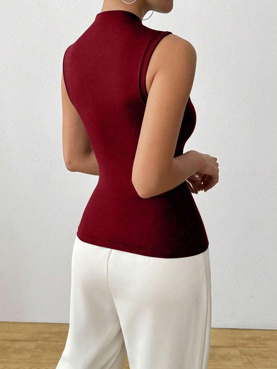bordowy top zdobienie 